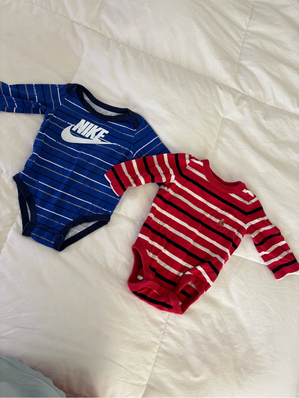 Nike and Baby GAP Striped Long Sleeve Bodysuits